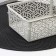 Basket for storage without lid Linden, 1.4 l, 19 × 14 × 7.5 cm, color light gray