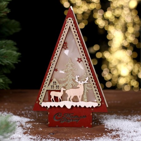 New Year's decor with a Happy New Year lights 14 × 4 × 22.5 cm