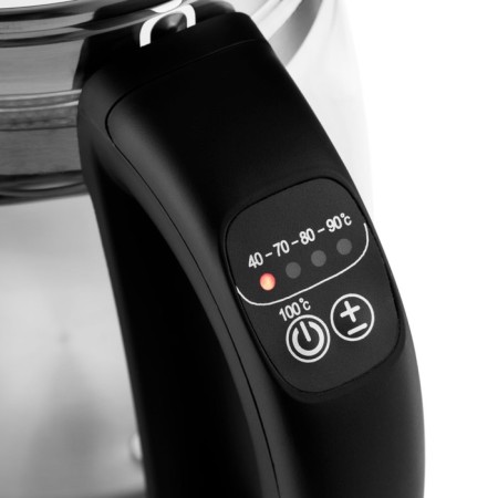 Electric kettle KitFort KT-6119, glass, 1.7 l, 2200 watts, adjustment t °, silver-1