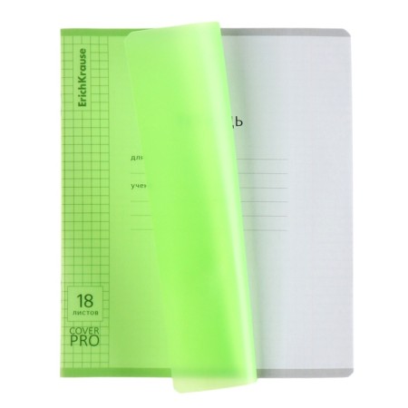 Notebook of 18 sheets in the Erichkrause Code "CoverPro Neon Cocerypro", plastic cover, offset block 100% whiteness, green-6