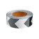 Reflective tape, self-adhesive, white-black, 5 cm x 25 m