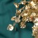 Decor "New Year's grace" carved leaves, 33x17 cm, gold