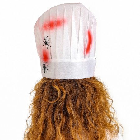 Carnival hat "Cook" with blood and spiders-4