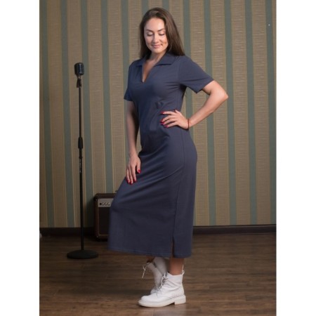 Women's dress, size 48, gray color-2