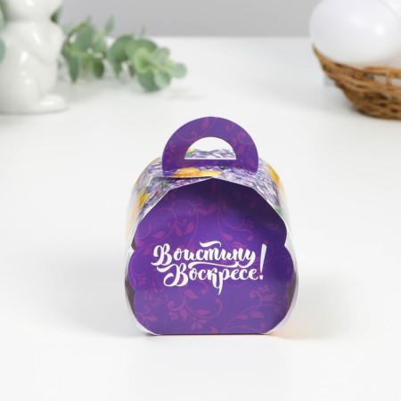Gift box for the egg "Spring flowers" on Easter, 25 × 30 cm.-2