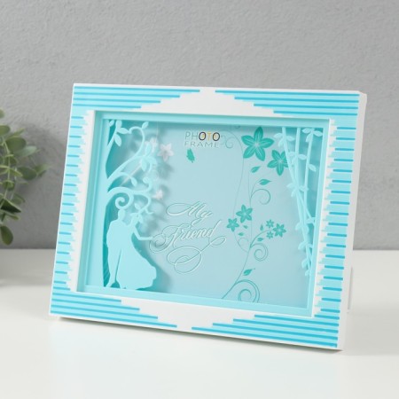 Photo frame plastic 13x18 cm "Walking in the park" Blue 23x2x18 cm-1