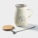Ceramic mug with a wooden lid and spoon "Patty", 350 ml, MIX drawing