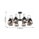 Entresol chandelier, 8x40W E14, black color