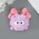 Fluffy on the ring "Masya with a large bow" Lilac 12x8x8 cm