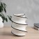 VAZ Coramics Table "Picasso" (manual painting) Spiral, 18.5x14 cm, black and white