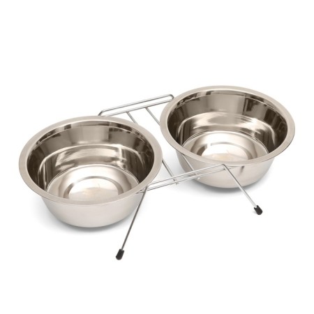 A set of 2 bowls on a stand, 2 x 1.5 l-4
