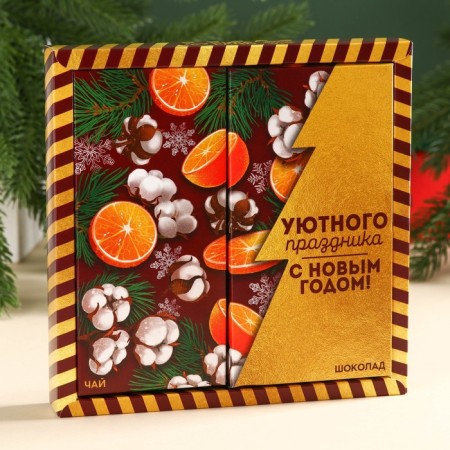 New Year's gift set “Believe in a dream, and it will come true”: chocolate, tea-1