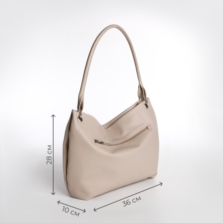 Female bag Textura, bag, large size, beige color-2