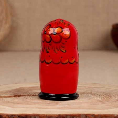 Nesting doll "Anyuta", red, 5-doll-3