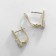 Earrings with rhinestones Xuping discouraged, white color in gold