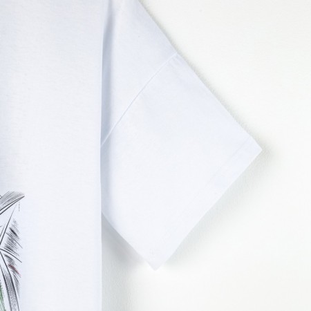 Women's T -shirt Minaku with a proprietary print, white color, size 48-8