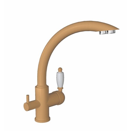 Florentina “chalet” kitchen mixer high spout, cappuccino color