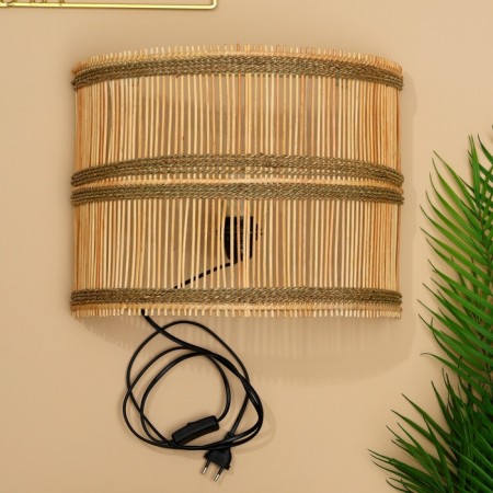 Lamp wall -mounted from the rattan "Amina" 1x120W, E27, 40x17x30 cm-8
