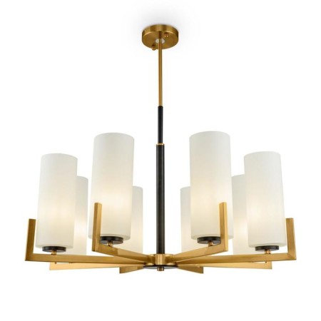 Maytoni Mod089PL-08BS, 8HE27, 40W, 76x76x75.9 cm, black color and brass