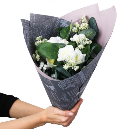 Paper packing craft white "Gazeta", 0.68 x 8 m-1