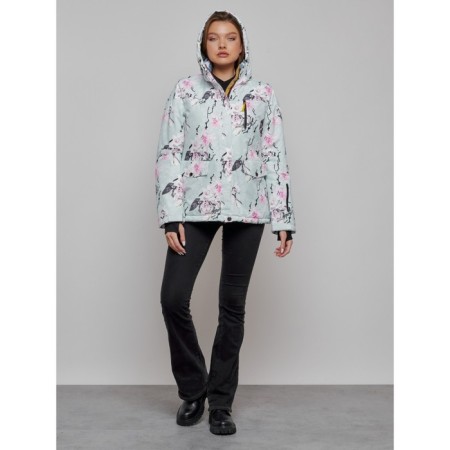 Ski jacket female, size 42, turquoise color-17