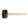 Kiyanka scrap, wooden handle, black rubber, 65 mm, 500 g