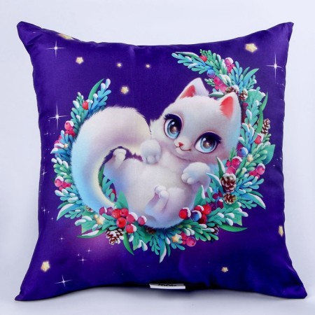 New Year's pillow Square "kitten", for the New Year-2