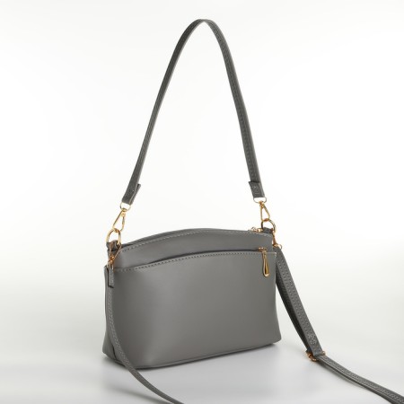 Bag Women's Cross-Bodi with a zipper, gray color-1