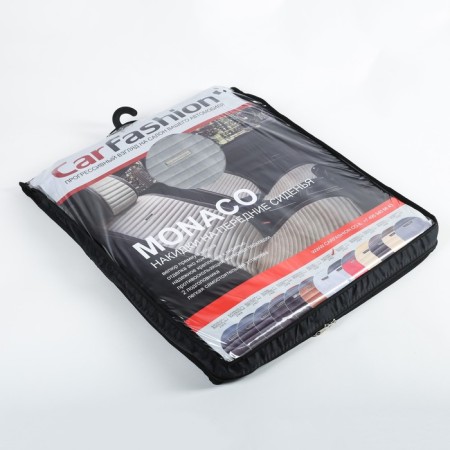 Monaco capacities, 3D, premium velur, set 2 pcs black/gray-2