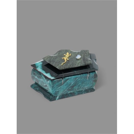 Casket "Pyathedral" 16x9x8 cm, natural stone, coil-10