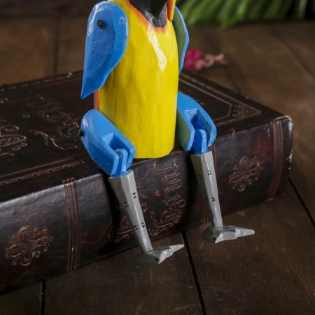 Souvenir "parrot" hanging paws, wood 4,5x9x24 cm-3