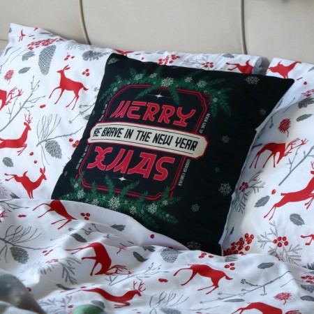 Pillow Ethel Merry XMAS 40x40 cm, 100% p/e, velor