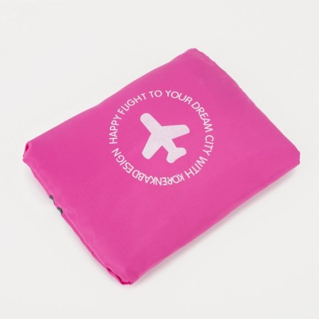 Board Road on a zipper, folding in a cosmetic bag, outer pocket, gray/pink color-5
