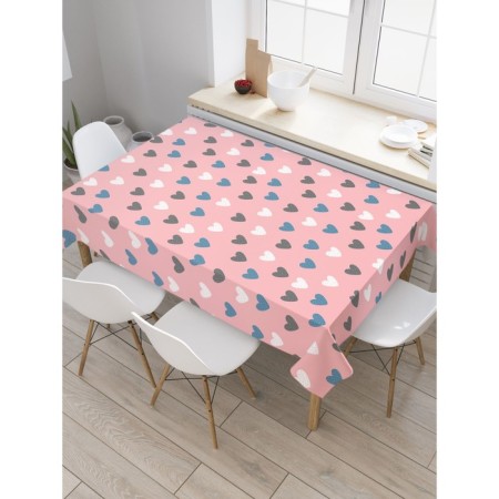 Tables on the table "Vanilla Hearts", rectangular, Saten, size 120x145 cm