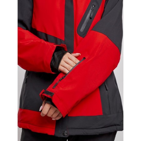 Ski jacket female, size 56, red color-4