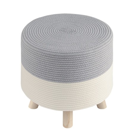 Puff Devy, 400 × 400 × 400 mm, beige / gray color-2