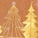 Golden embossing craft package, round handle, "Born Forest" 21 x 27 x 11 cm, 120 g 10574