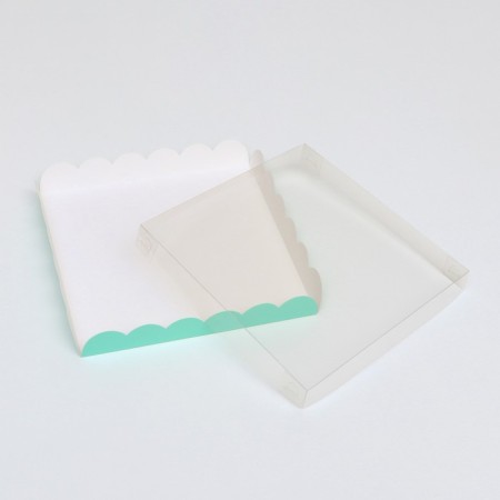 Box for cookies, mint, 21 x 21 x 3 cm-3