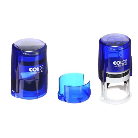 Equipment for round printing automatic Colop Printer R40, diameter 41.5 mm, with a lid, indigo housing-1