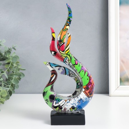 Souvenir Polystone "Flame" graffiti 8.5x13.5x30.5 cm