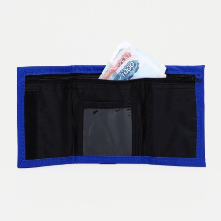 Velcro wallet, blue color-3