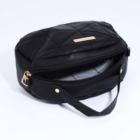Bag Cross-Bodi with a zipper, black color-6