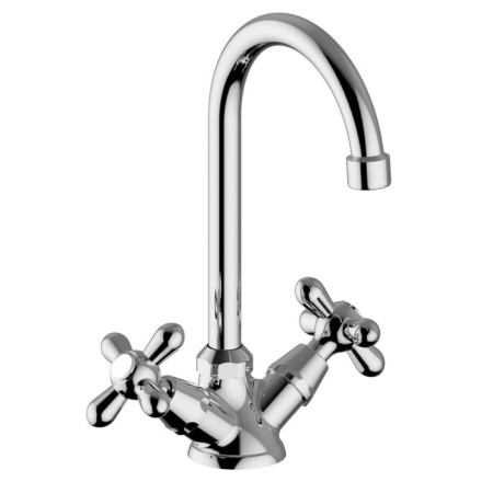 Zipponi Monet kitchen mixer, 2-valve, with a bottom valve, chromium color
