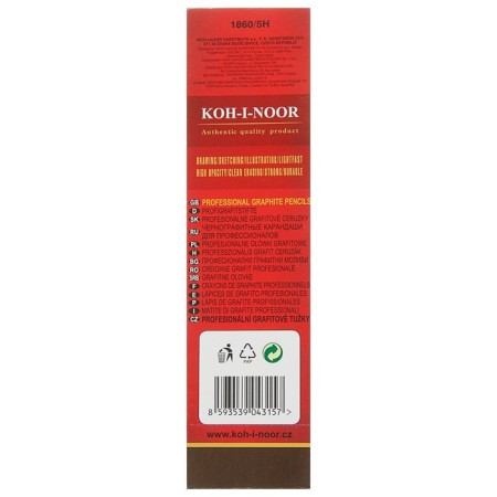 Chernographic pencil Koh-I-Noor 1860 5h Gold Star, professional-1