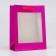 Packet Holography with a window, "pink", s 23.5 x18 x 8.5 cm
