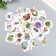 Set of stickers "succulents" 40 pcs in a box of 3.8x3.8 cm