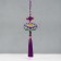 Suspension Textile "Lotus" Violet 2x10x29 cm