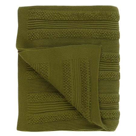 Cotton blanus with an essiential -bastard bastard olive color, size 130x170 cm-2