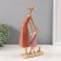 Polystone souvenir "Mom with daughter and dog" orange-pink 5x14x24 cm