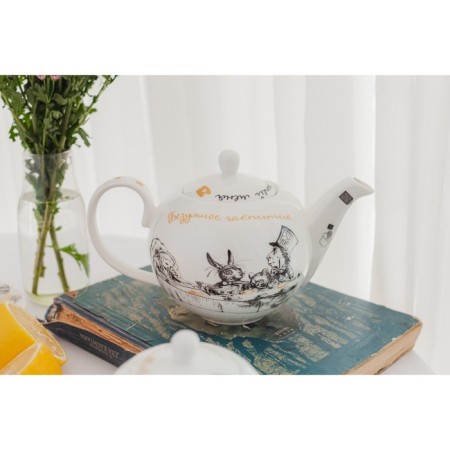 Porcelain kettle "Crazy tea party", 1.2 liters-6